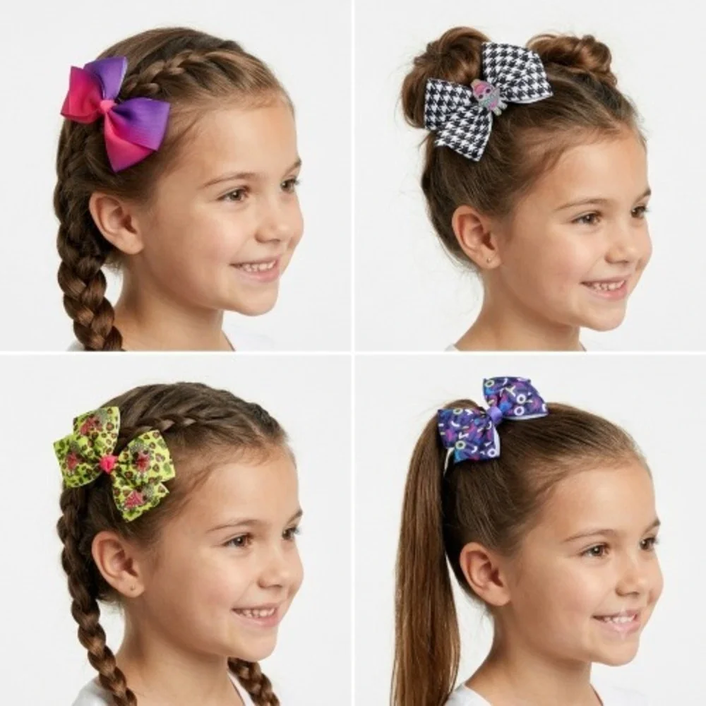 GIRLS HAIR BOWS Set 7 Day LOL SURPRISE Dolls Diva Beats Hair Accessories Clips